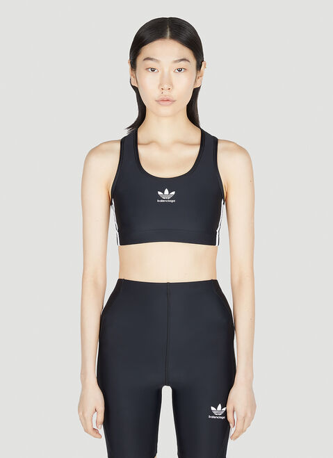 adidas by Wales Bonner Logo Print Sports Bra Black awb0352002