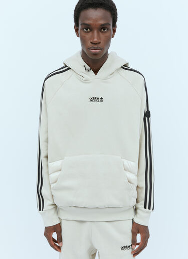 Moncler x adidas Originals Logo Applique Hooded Sweatshirt Beige mad0354004