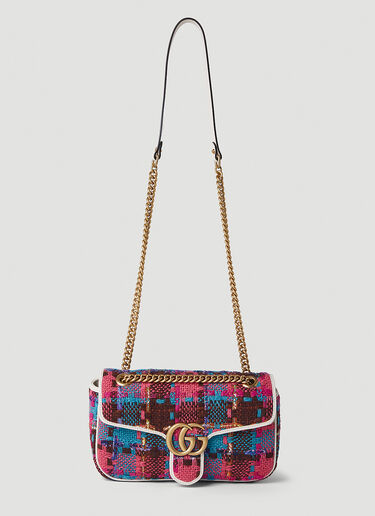 Gucci GG Marmont Small Tweed Shoulder Bag Pink guc0251100