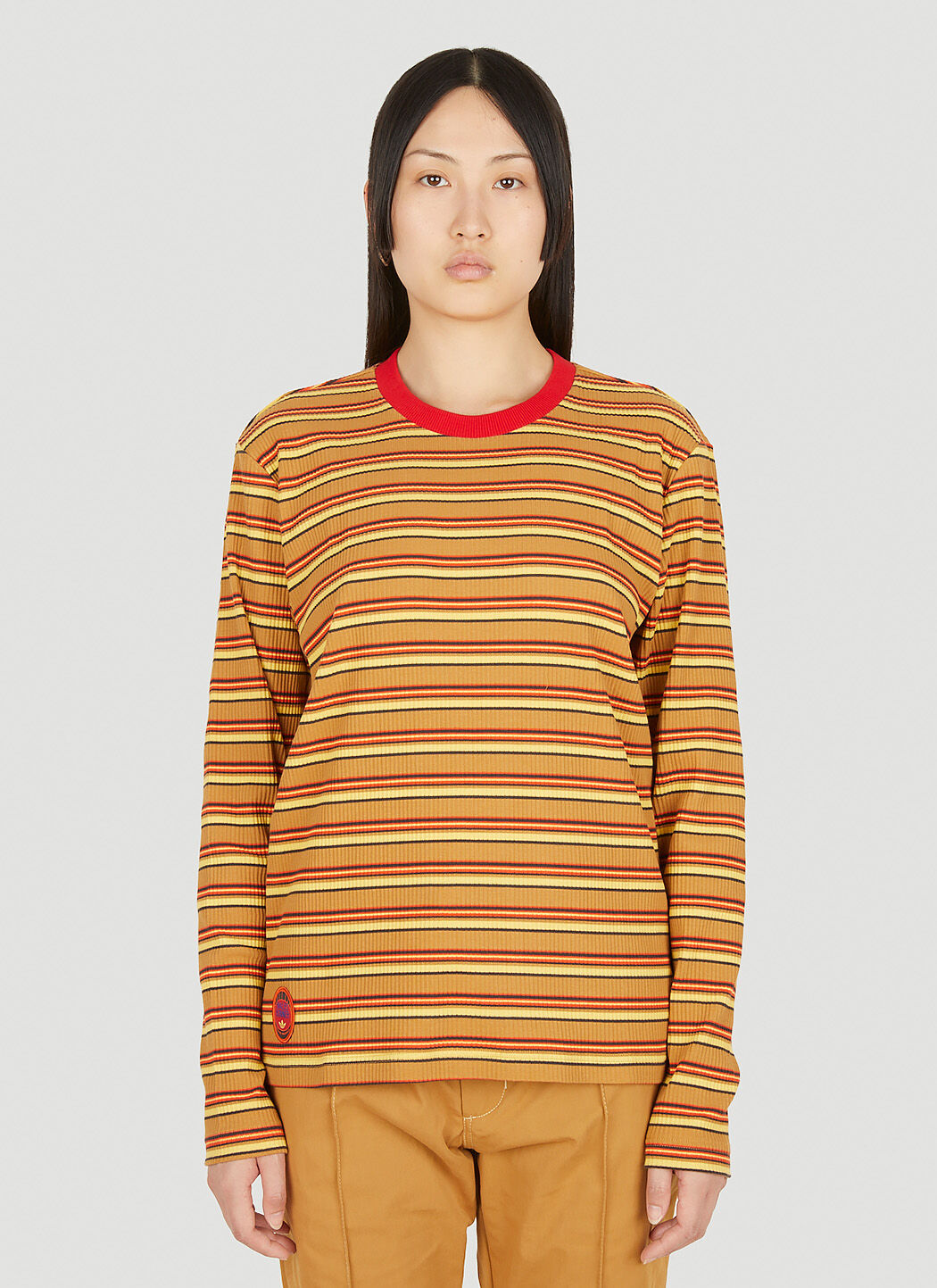 adidas by Wales Bonner Striped Long Sleeve T Shirt in Orange LN CC