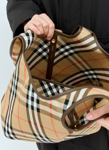 Small Check Tote Bag Burberry Small Check Tote Bag Beige bur0257032
