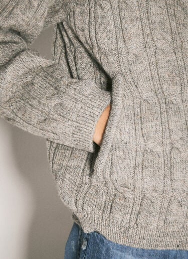 Level Hood Cable Cardigan Our Legacy Level Hood Cable Cardigan Beige our0158011
