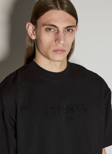 VTMNTS Paris Crystal Logo Shirt Black vtm0156006