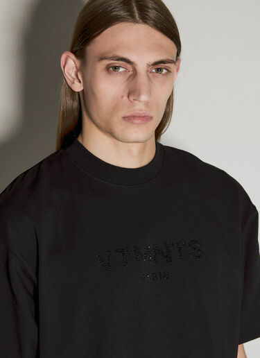 VTMNTS パリ クリスタルロゴシャツ ブラック vtm0156006