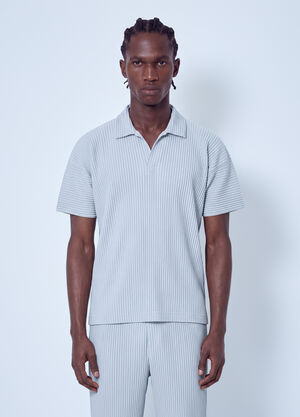 Homme Plissé Issey Miyake Basics Polo Shirt Grey hmp0166013