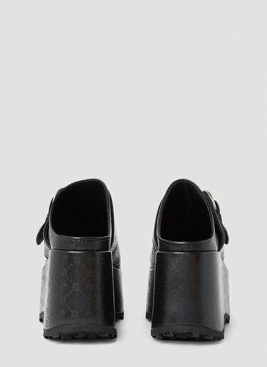 Marine Serre Monogram Platform Mules Black mrs0252042