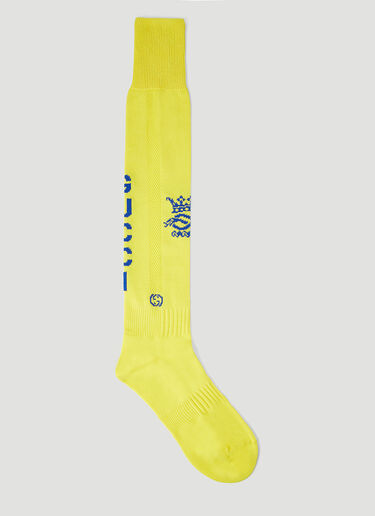Gucci Logo Sports Socks Yellow guc0145009