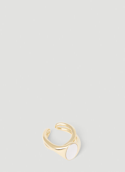 Charlotte CHESNAIS Chevaliere Initial Ring Gold ccn0254003