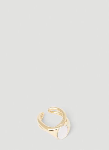 Charlotte Chesnais Chevaliere Initial Ring Gold ccn0253002