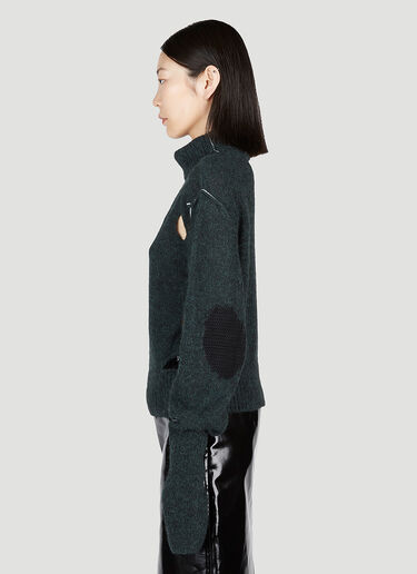 Cut Out Sweater MM6 Maison Margiela Cut Out Sweater Green mmm0253009