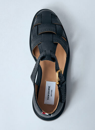 Thom Browne Pebble Grain Fisherman Sandals Black thb0159008