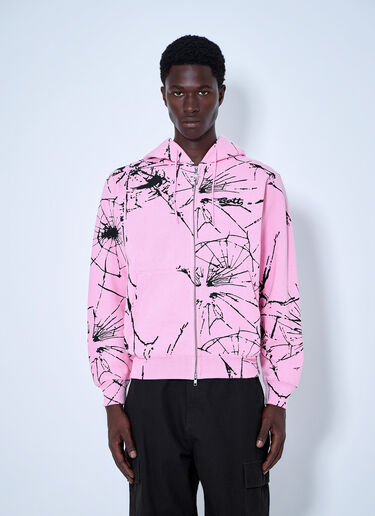 LN-CC® - Bott: Shattered Zip Hoodie - Pink Bott Shattered Zip Hoodie Pink bot0165008