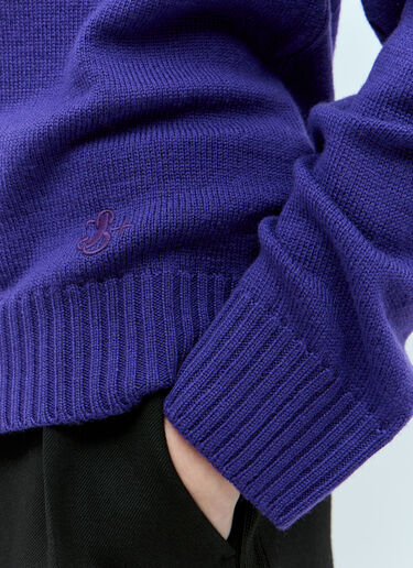 Jil Sander+ 圆领羊毛针织衫 紫色 jsp0255011
