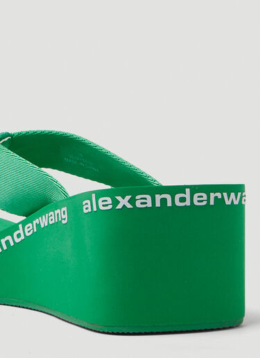 Alexander Wang AW Wedge Flip Flops Green awg0249053
