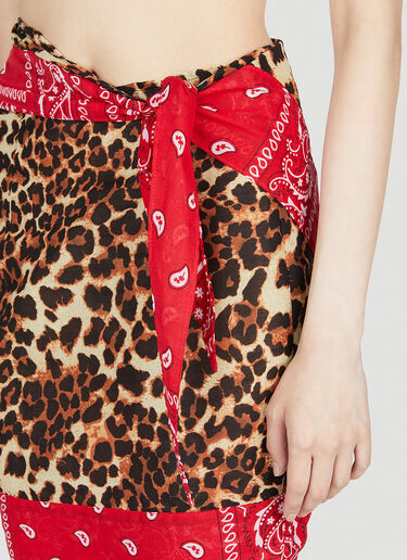 Arizona Love Leopard Motif Sarong Skirt Red arz0253004