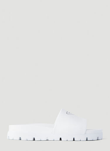 Prada Leather Slides White pra0145023
