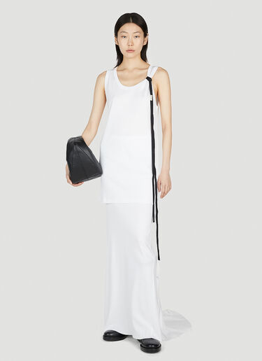Ann Demeulemeester Vittoria Fishtail Maxi Skirt White ann0252008