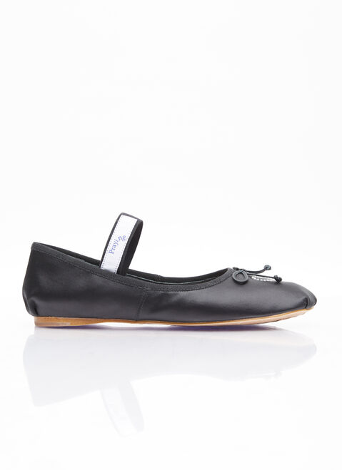Praying Rhinestone Embellished Ballerina Flats Black pry0354003
