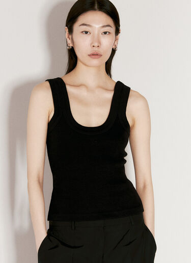 Alexander Wang Embossed Logo Tank Top Black awg0256009