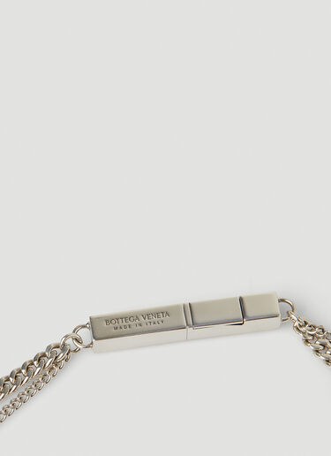 Bottega Veneta Double Chain Necklace Silver bov0151068