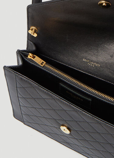 Saint Laurent Gaby Quilted Shoulder Bag Black sla0247159