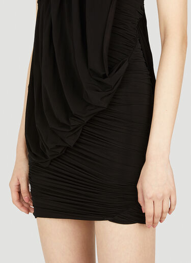 Rick Owens Edfu Draped Mini Dress Black ric0251009