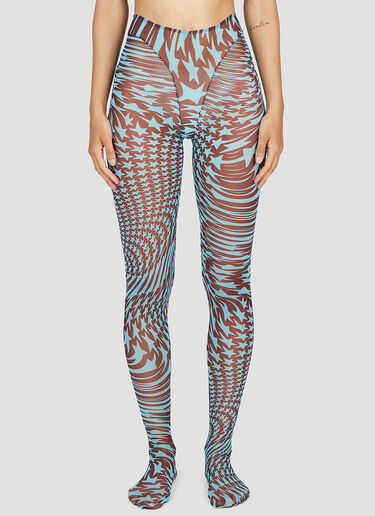 Mugler Star Print Leggings Blue mug0252033