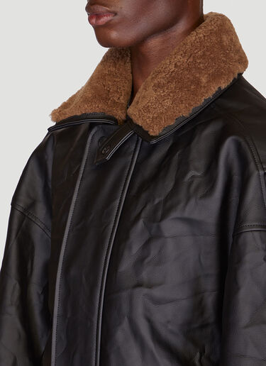 Balenciaga Worn Out Bomber Jacket Black bal0148047