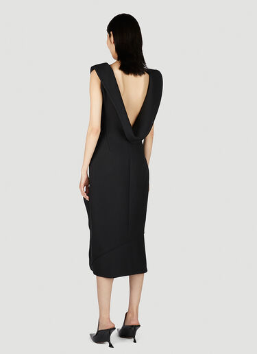 Bottega Veneta Structured Midi Dress Black bov0254003