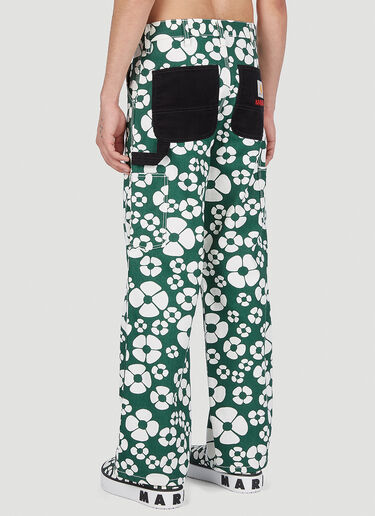 Marni x Carhartt Floral Print Pants Green mca0150014