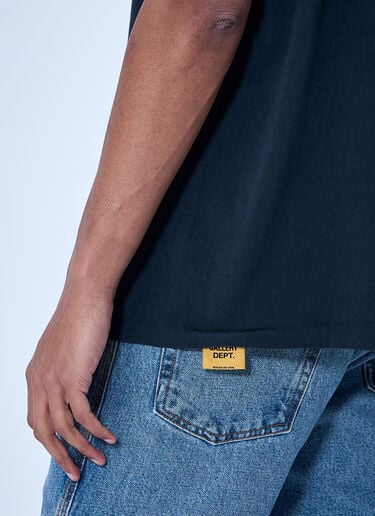 Gallery Dept. Logo Print Cotton T-shirt Black gdp0163006