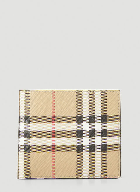 Maison Margiela Checked Bifold Wallet White mla0151051