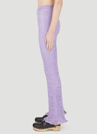 Rabanne 罗纹针织长裤 粉紫色 pac0248022