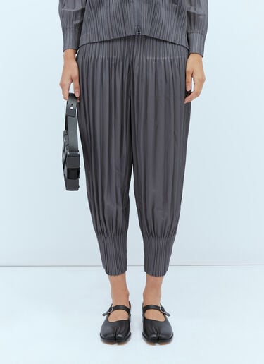 Pleats Please Issey Miyake Pleated Track Pants Grey plp0254007