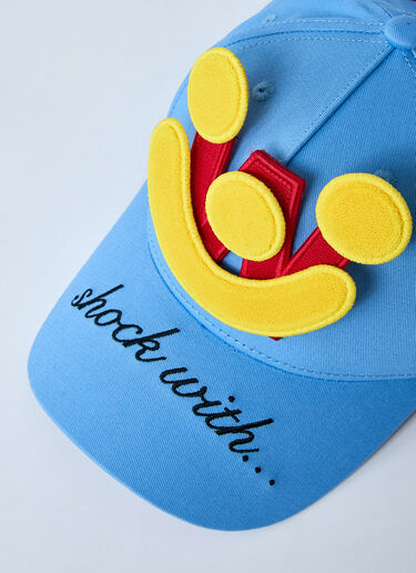 Walter Van Beirendonck 로고 모티프 베이스볼 캡  블루 wlt0160016
