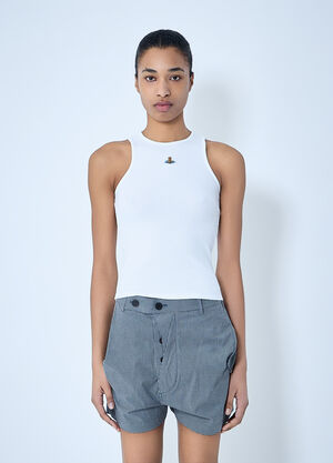 Vivienne Westwood 90s Ribbed Tank Top White vvw0264012