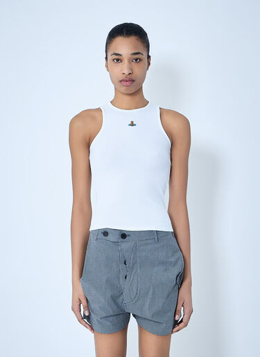 Vivienne Westwood 90s Ribbed Tank Top White vvw0264012