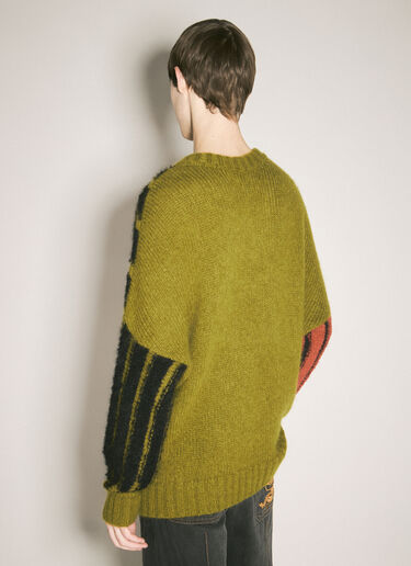 GmbH Knitted Colour-Blocked Sweater Green gmb0158001