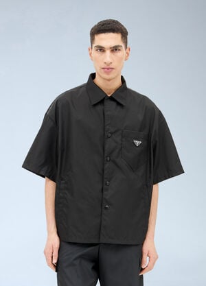 Prada Re-Nylon Short Sleeved Shirt Black pra0143011