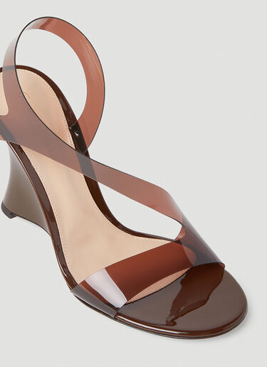 Gianvito Rossi G32231 Glass Wedge Heels Brown gia0251022