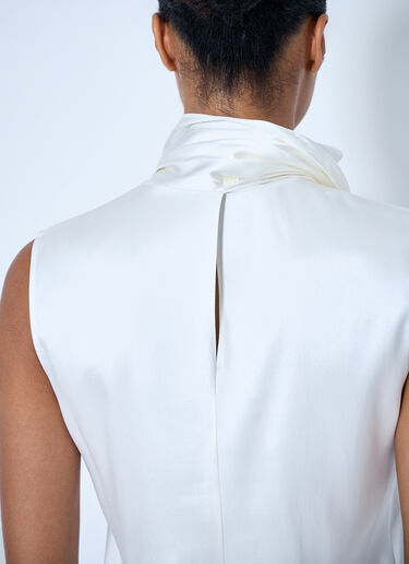 LN-CC® - Bottega Veneta: Sleeveless High-Neck Top - White Bottega Veneta Sleeveless High-Neck Top White bov0264064