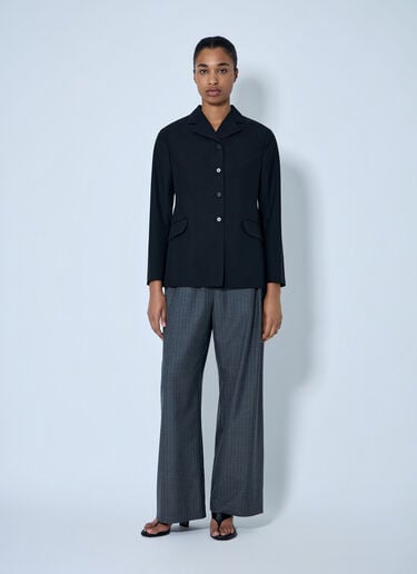 LN-CC® - Jil Sander: Tailored Blazer in Wool Blend - Black Jil Sander Tailored Blazer in Wool Blend Black jil0265002