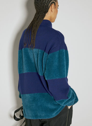 Stripe Knit Polo Sweater Eytys Stripe Knit Polo Sweater Blue eyt0354012