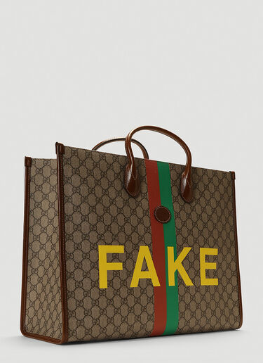 Gucci Fake Not Tote Bag Brown guc0142002
