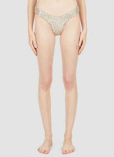Weave Full Bikini Bottoms Isa Boulder Weave Full Bikini Bottoms Silver isa0248011