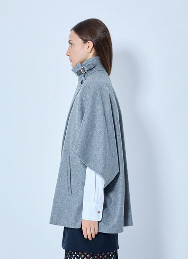 LN-CC® - Max Mara: Asymmetric Wool Cape - Grey Max Mara Asymmetric Wool Cape Grey max0265086