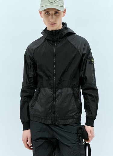 Stone Island 连帽防风夹克  黑色 sto0156033