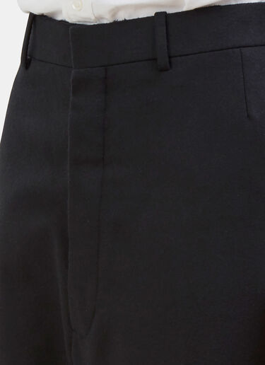 Thom Browne Distressed Satin Seamed Wide Leg Pants Black thb0126014
