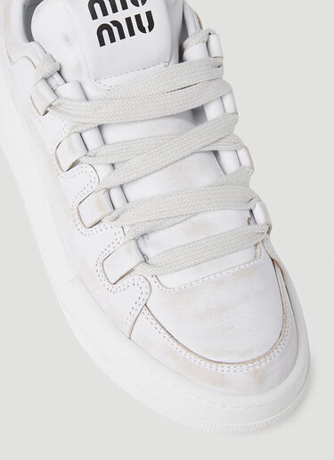 Bleached Sneakers Miu Miu Bleached Sneakers White miu0252026