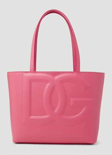 Dolce & Gabbana Logo Embossed Small Tote Bag in Pink